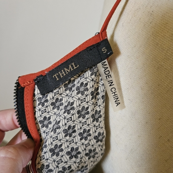 THML Bohemian Style Tank, Orange/Navy, Size Small - Picture 11 of 13